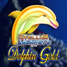 Dolphin Gold with Stellar Jackpots slot visual from Lightning Box Game available on wildfortune.dk
